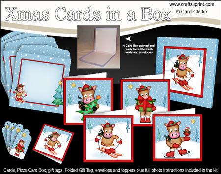 Christmas Gigi Horse Cards in a Box Bumper Kit