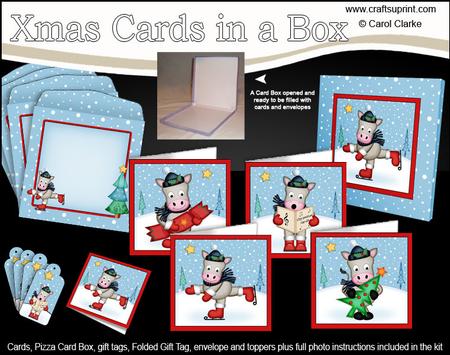 Christmas Gigi Horse Cards in a Box Bumper Kit