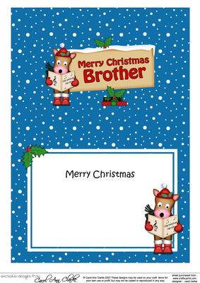 Christmas Brother Gigi Horse Signpost 5x7 Matching Insert