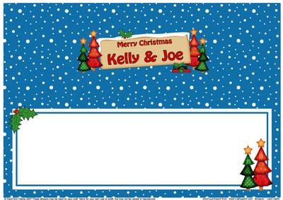 Xmas Kelly & Joe Trees Signpost Lge Dl Matching Insert