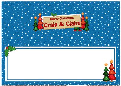 Xmas Craig & Claire Trees Signpost Lge Dl Matching Insert