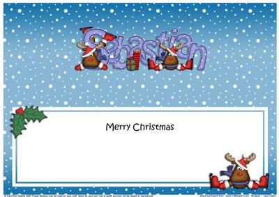 Merry Christmas Sebastian Rudolph Matching Large Dl Insert