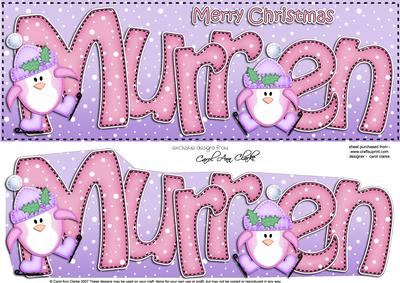 Merry Christmas Murren Penguins Large Dl & 3D Decoupage