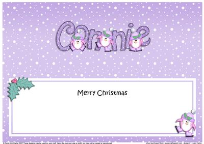 Merry Christmas Connie Penguins Matching Large Dl Insert