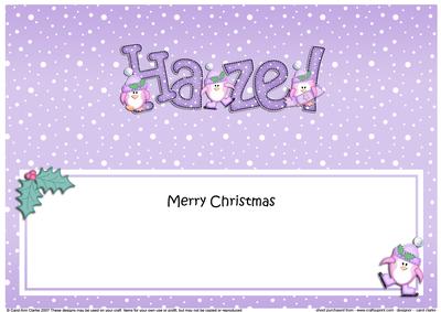 Merry Christmas Hazel Penguins Matching Large Dl Insert
