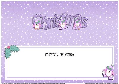 Xmas Merry Christmas Penguins Matching Large Dl Insert