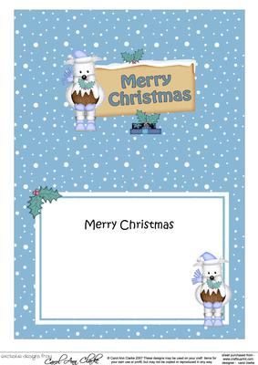 Xmas Merry Christmas Dog Signpost 5x7 Matching Insert