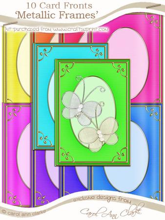 Tooti Frooti 'gold Metallic Frame' Card Fronts Kit