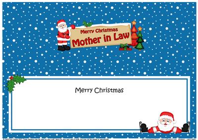 Xmas Mother in Law Santa Signpost Lge Dl Insert