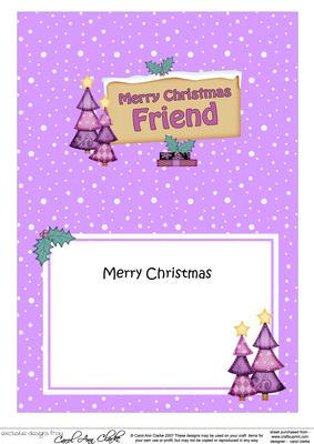 Xmas Friend Trees Signpost 5x7 Matching Insert