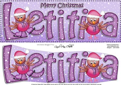 Merry Christmas Letitia Robins Large Dl & 3D Decoupage