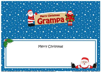 Xmas Grampa Santa Signpost Lge Dl Matching Insert