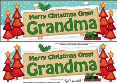 Xmas Great Grandma Trees Signpost Large Dl