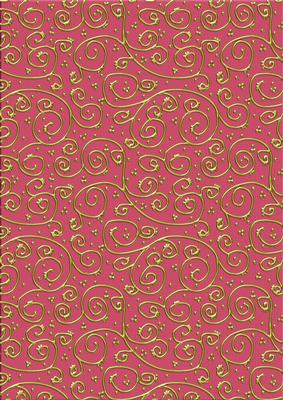 Pretty Rose 'metallic Swirls - Gold' Backing Paper