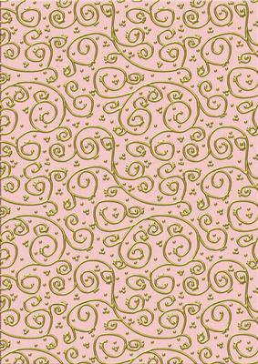 Pretty Rose 'metallic Swirls - Gold' Backing Paper