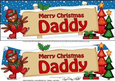 Xmas Daddy Robin Signpost Large Dl Easicut 3D Decoupage