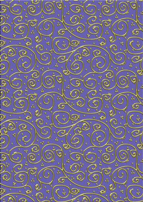 Pretty Rose 'metallic Swirls - Gold' Backing Paper