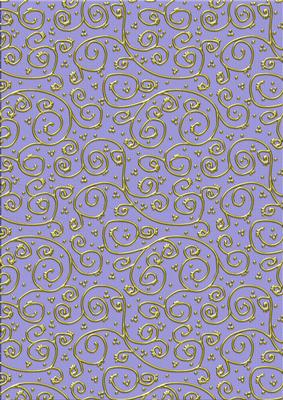 Pretty Rose 'metallic Swirls - Gold' Backing Paper