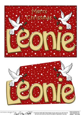 Xmas Leonie Doves Signpost 5x7 Easicut Decoupage