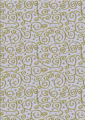 Pretty Rose 'metallic Swirls - Gold' Backing Paper