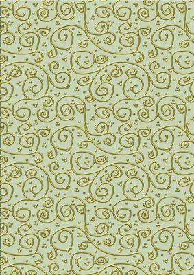 Pretty Rose 'metallic Swirls - Gold' Backing Paper