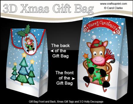 3D Xmas Sledging Gigi Horse Gift Box Mini Kit