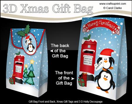 3D Xmas Penguins's Letter to Santa Gift Box Mini Kit