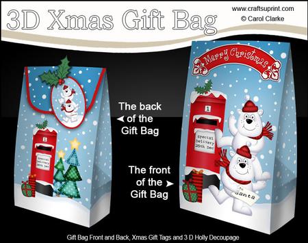 3D Xmas Polar Bear's Letter to Santa Gift Box Mini Kit