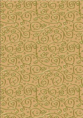 Pretty Rose 'metallic Swirls - Gold' Backing Paper