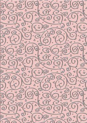 Pretty Rose 'metallic Swirls - Silver' Backing Paper