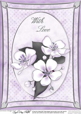 A4 Apple Blossom - with Love