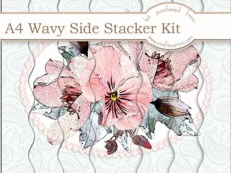 Posy and Pearls in Peach A4 Wavey Edged Side Stacker Kit