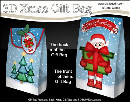 3D Xmas Santa's Present Gift Box Mini Kit