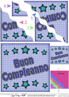 Italian Birthday Stars Wavy Corner Stacker
