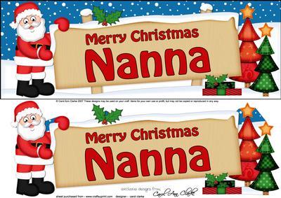 Christmas Nanna Santa Signpost Large Dl Easicut 3D Decoupage