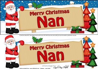 Christmas Nan Santa Signpost Large Dl Easicut 3D Decoupage
