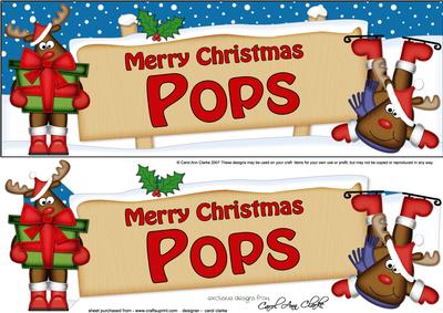 Xmas Pops Rudolph Signpost Large Dl Easicut 3D Decoupage