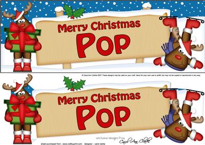 Xmas Pop Rudolph Signpost Large Dl Easicut 3D Decoupage