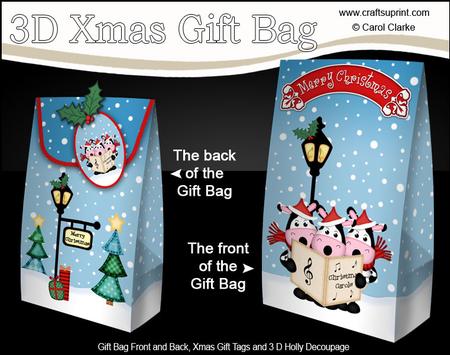 3D Xmas Carol Singing Cows Gift Box Mini Kit