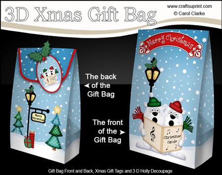 3D Xmas Carol Singing Polar Bears Gift Box Mini Kit