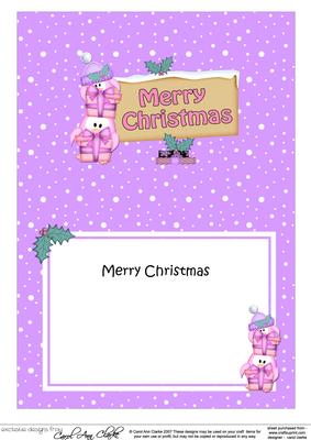 Xmas Merry Christmas Dog Signpost 5x7 Matching Insert