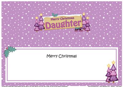 Xmas Daughter Trees Signpost Large Dl Matching Insert