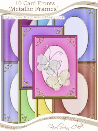 Sorbet 'gold Metallic Frame' Card Fronts Kit