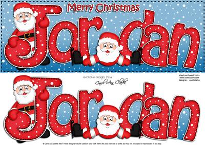 Xmas Jordan Santa Large Dl & 3D Decoupage