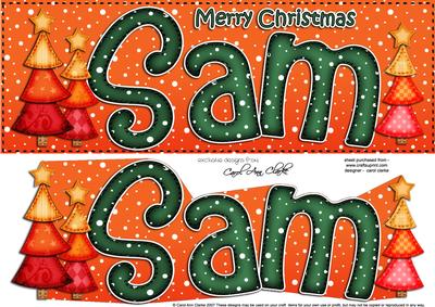 Xmas Sam Xmas Trees Large Dl & 3D Decoupage