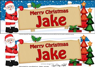 Xmas Jake Santa Signpost Large Dl Easicut Decoupage