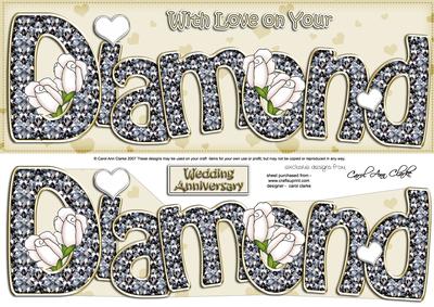 Diamond Anniversary Roses Large Dl 3D Decoupage