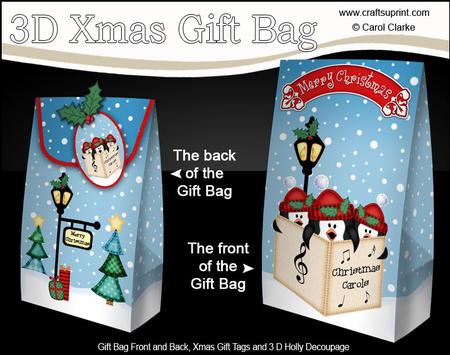 3D Xmas Carol Singing Penguins Gift Box Mini Kit