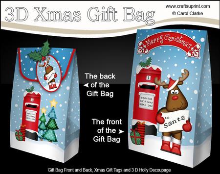 3D Xmas Rudolph's Letter to Santa Gift Box Mini Kit