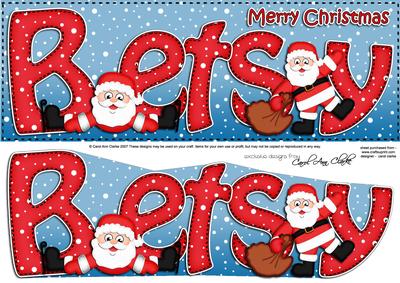 Xmas Betsy Santa Large Dl & 3D Decoupage